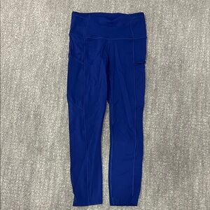 lululemon athletica Deep Blue Workout Leggings Size 4 wunder under
